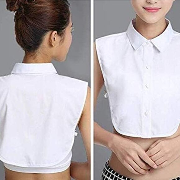 Fake Collar Detachable Collar Blouse Dickey Half Shirts Peter Pan Collar - Picture 3 of 7